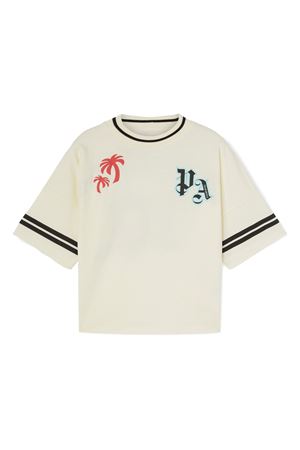 Logo Palm,Print T,Shirt PALM ANGELS KIDS | PBAA002S25JER0040410